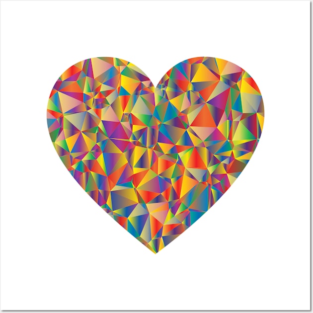 Multicoloured heart design Wall Art by Montanescu